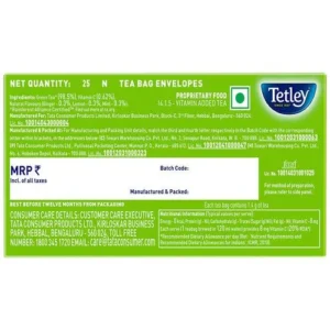 Buy Tetley Green Tea Ginger Mint & Lemon Online